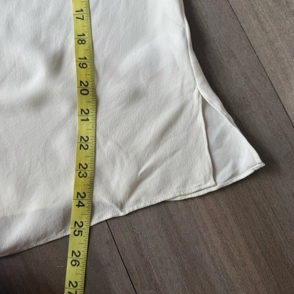 KOBI Halperin 100% silk sequin beaded long sleeve bell sleeve top white - Picture 2 of 5